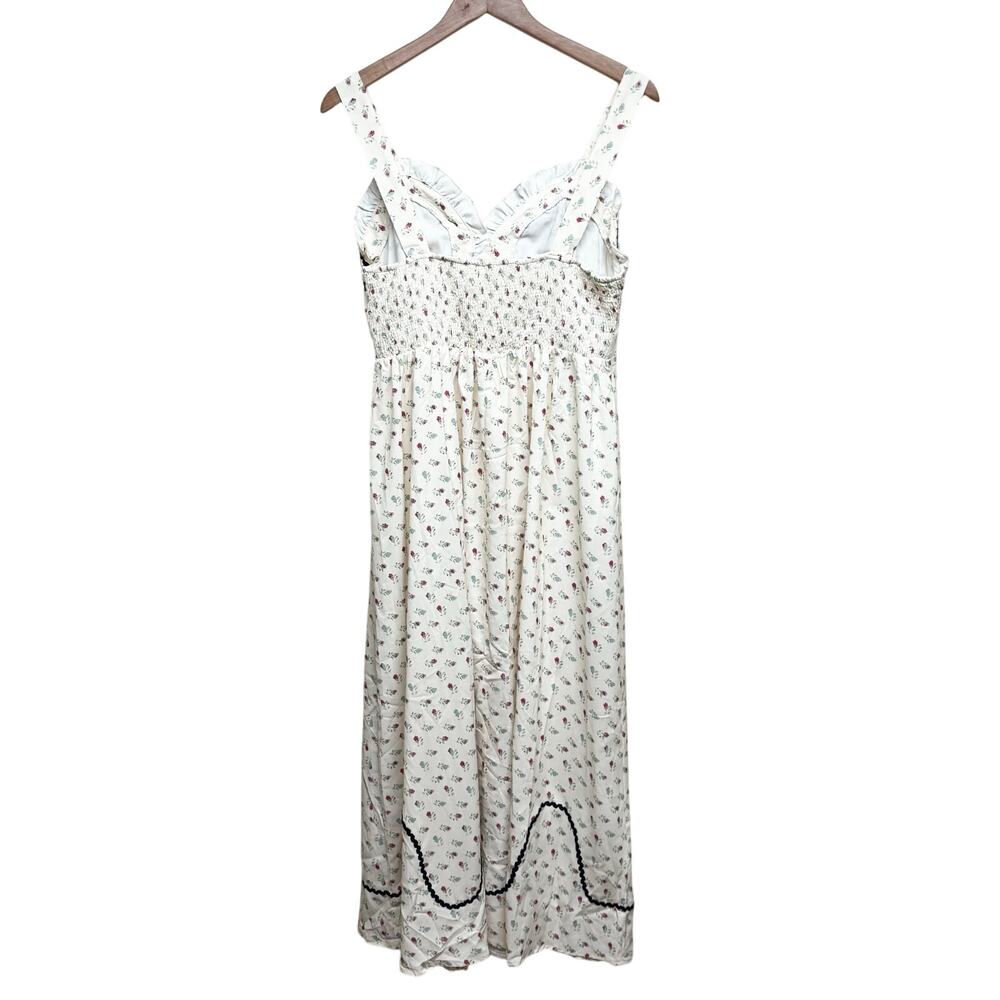 Cupshe Floral Sweetheart Midi Dress Cottagecore XL NWT - Picture 4 of 8